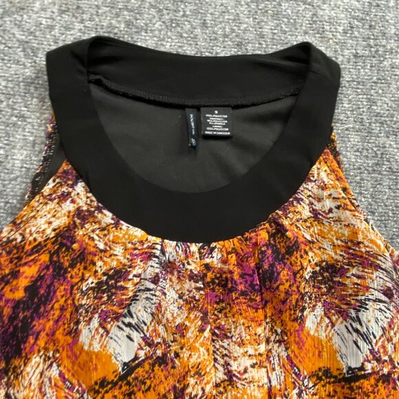 New Directions Top Womens S‎ Sleeveless Layered Blouse Multicolor Abstract Flowy - Picture 7 of 13